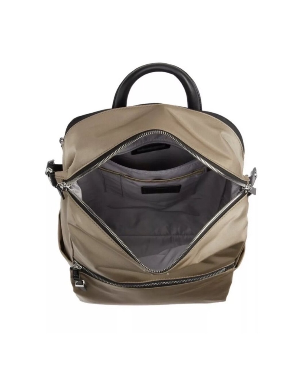 Tumi Paige Nylon Leather Travel Laptop Backpack Khaki NWT - Picture 3 of 8